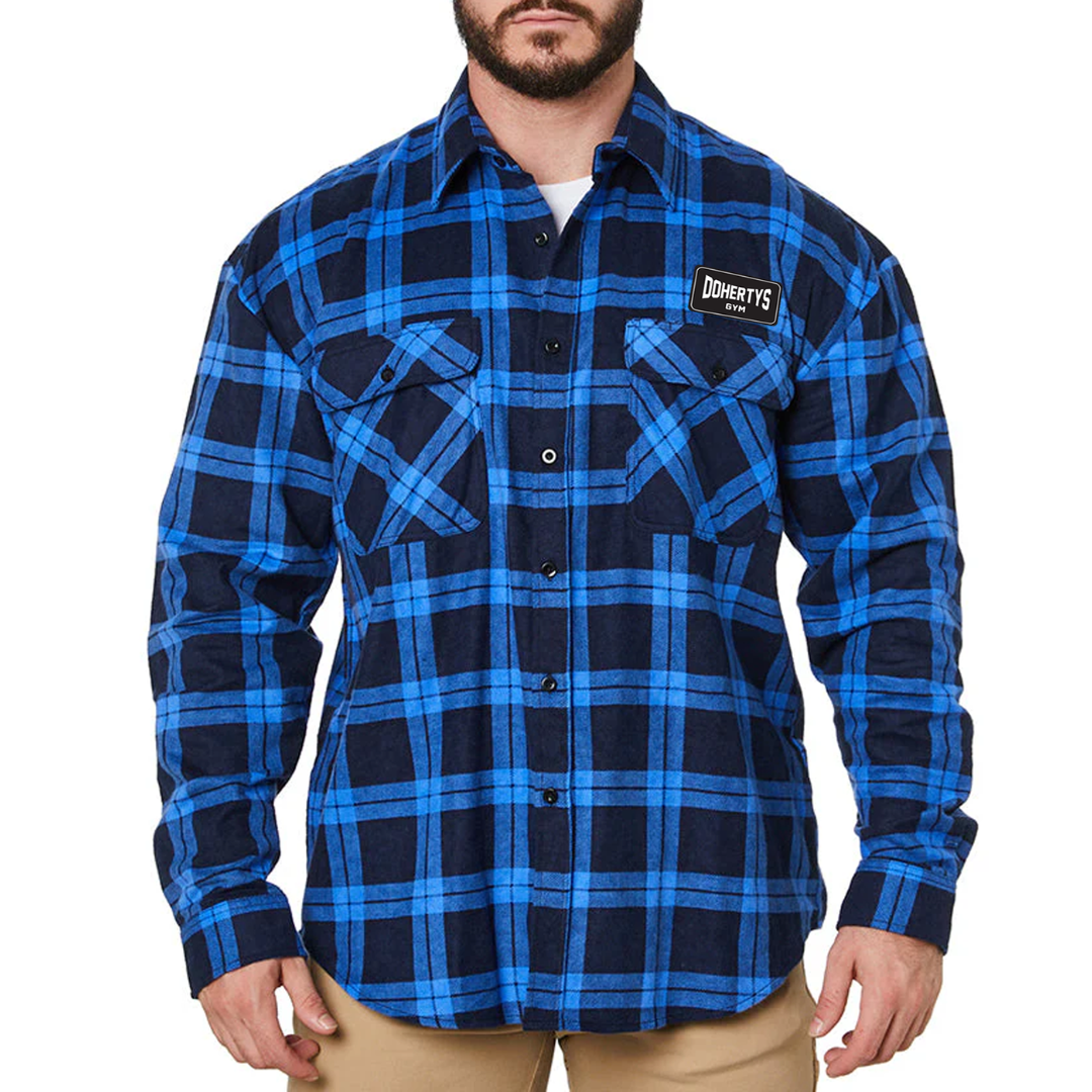 Flannelette Shirt - Royal/Navy