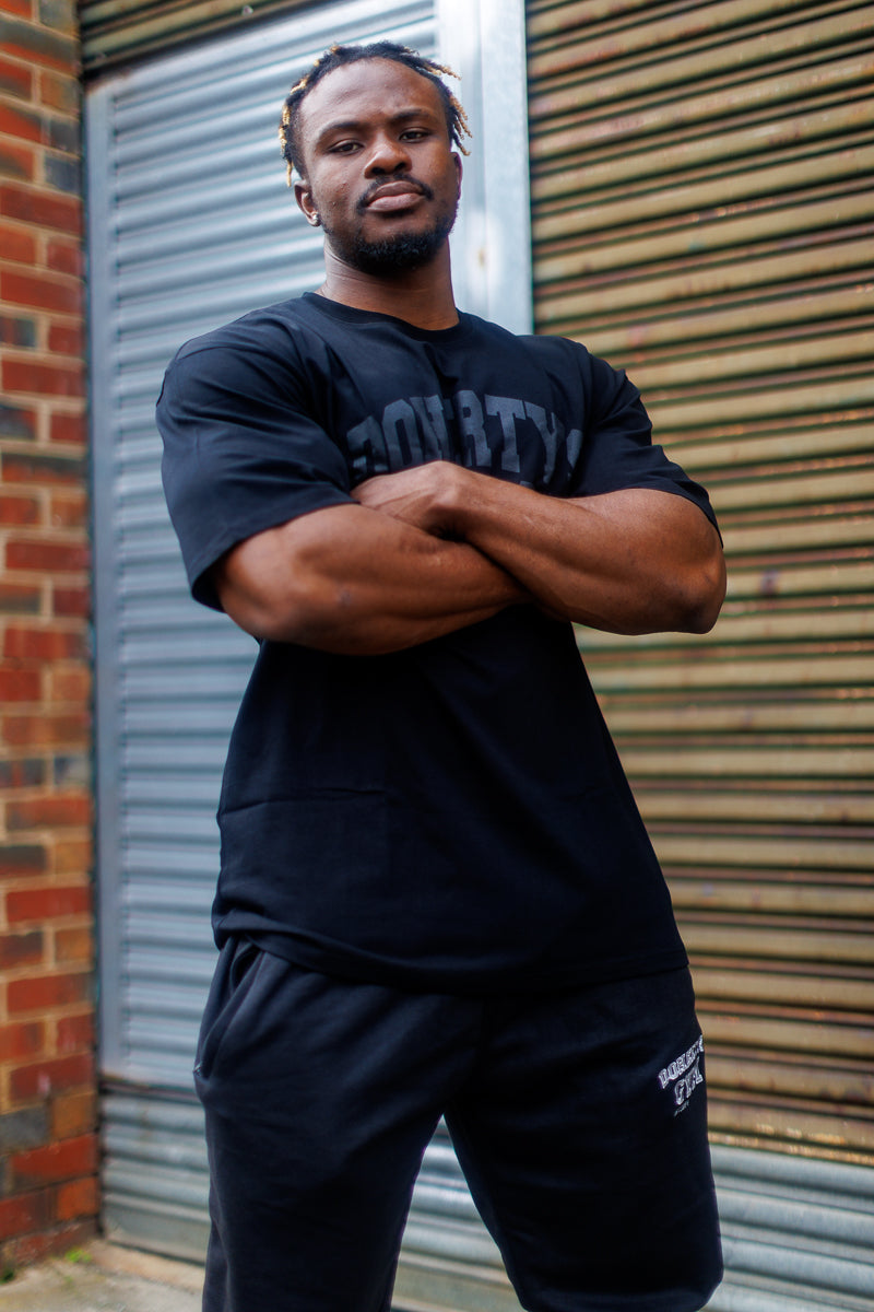 Oversized Tee - Black on Black