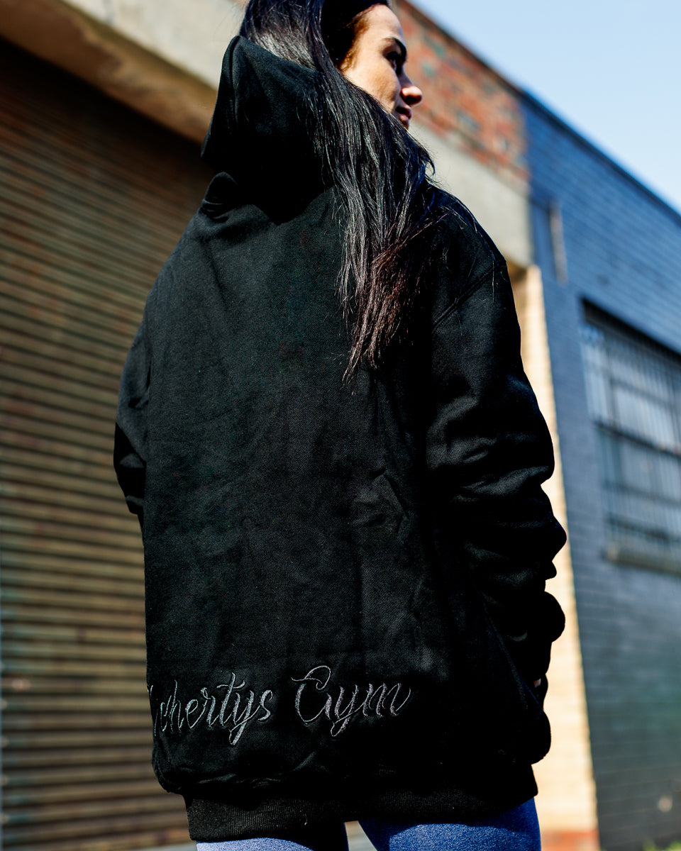 Heavyweight Fleece Hoodie - Black Skull