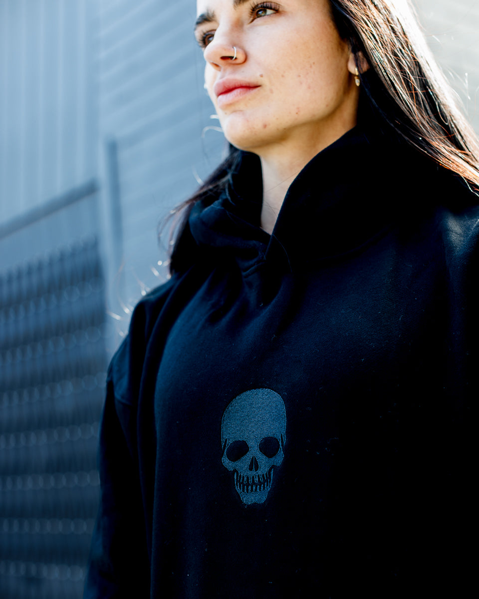 Heavyweight Fleece Hoodie - Black Skull