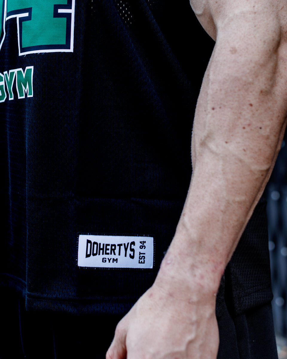 Basketball Singlet - Black and Green