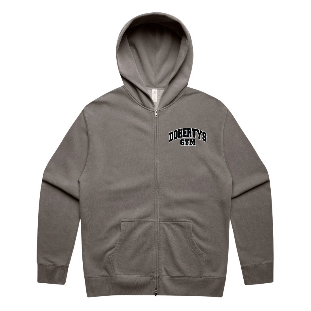 Relaxed Zip Hoodie - Faded Grey