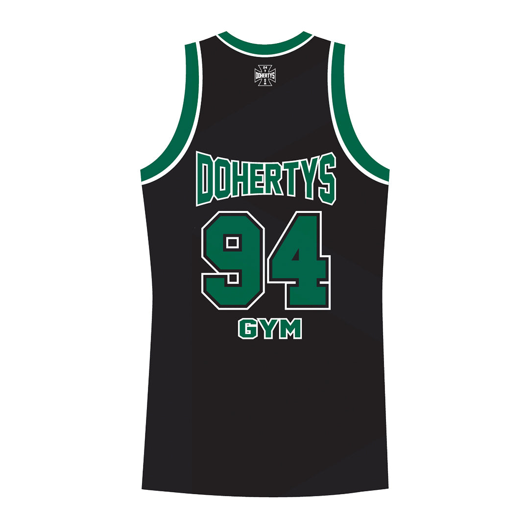 Basketball Singlet - Black and Green