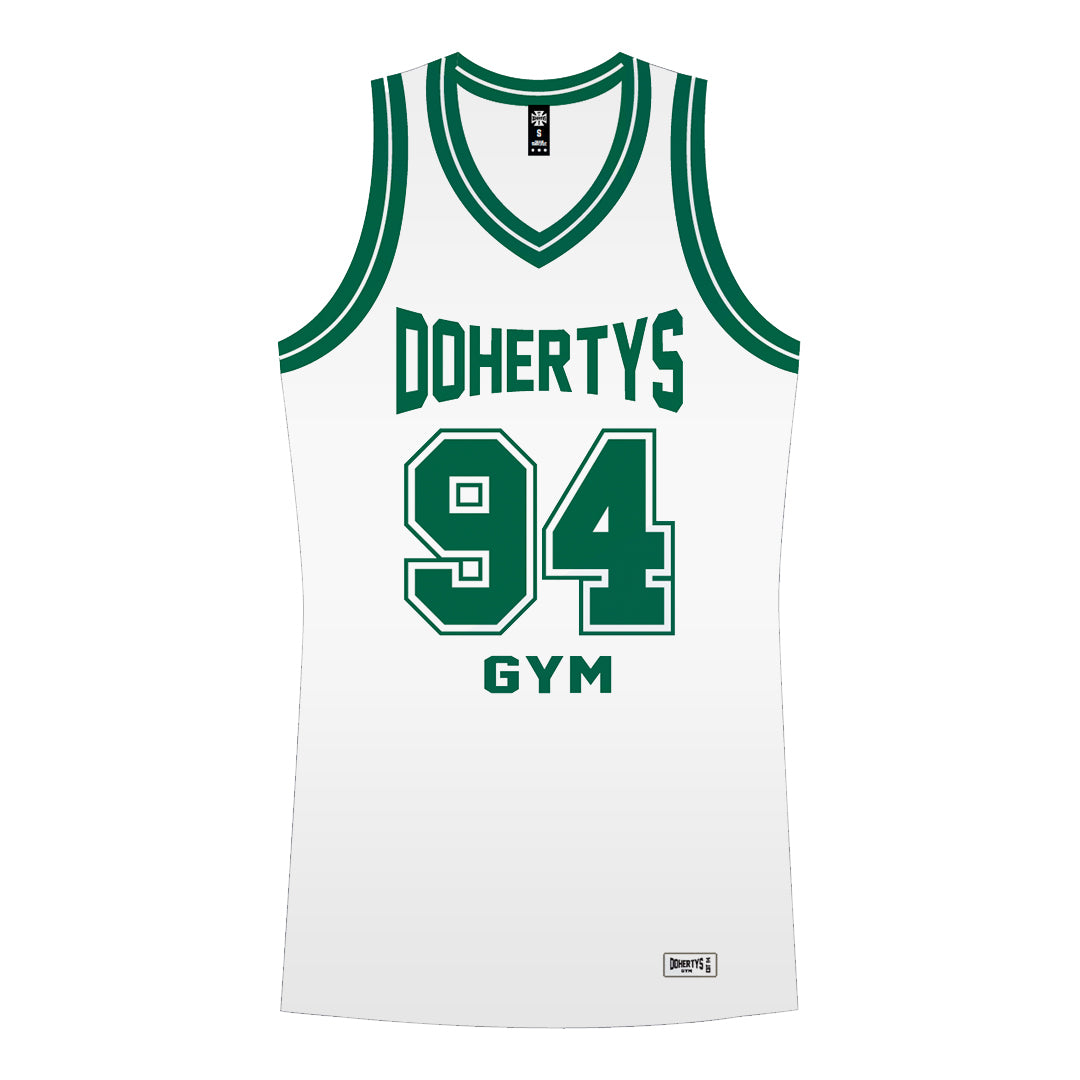 Basketball Singlet - White and Green