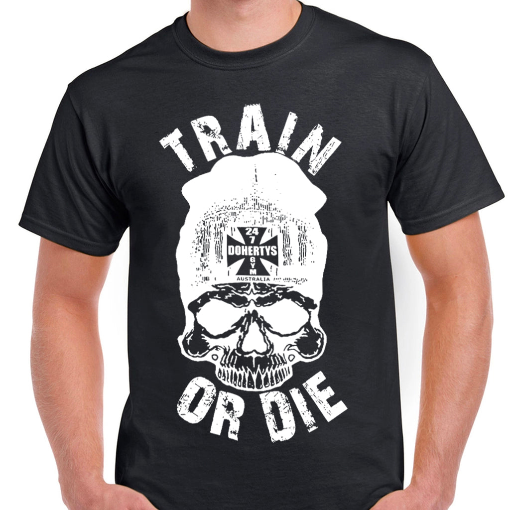 Train or Die Tee - Black/White