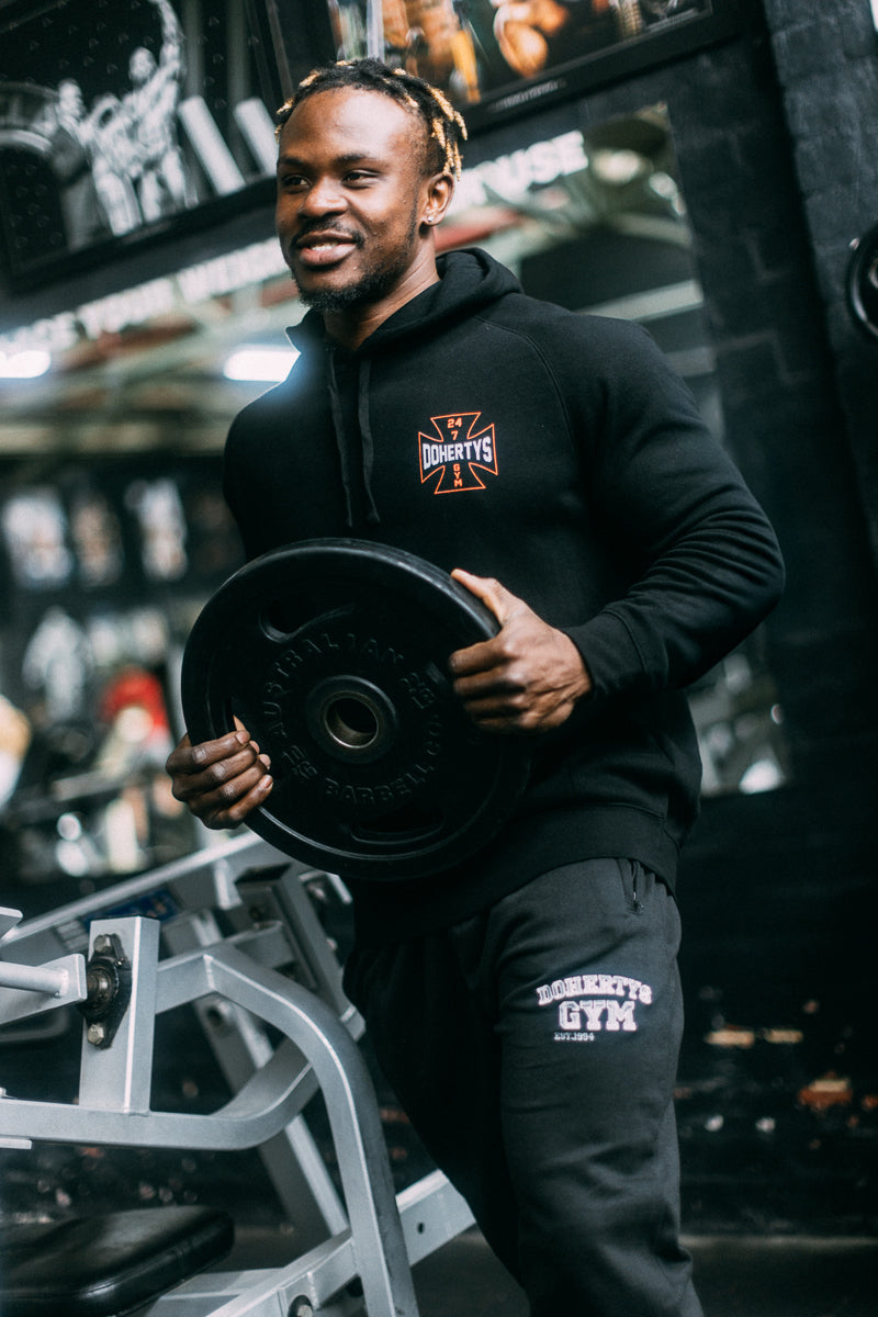 Hoodie - Black with Red Cross