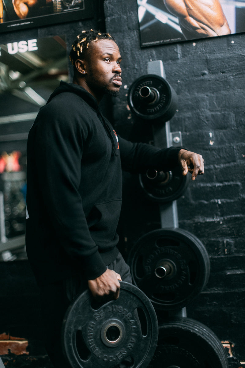 Hoodie - Black with Red Cross