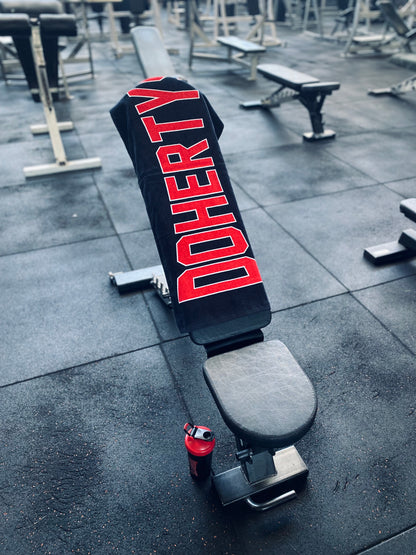 Dohertys Gym Towel - Black & Red