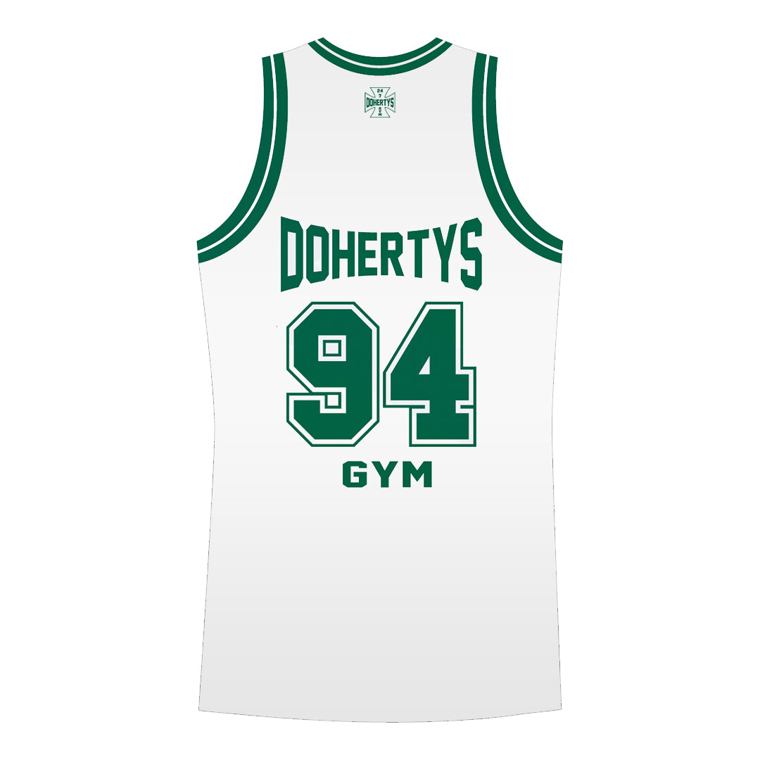 Basketball Singlet - White and Green