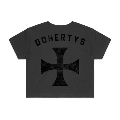 Crop Tee - Charcoal Symbol